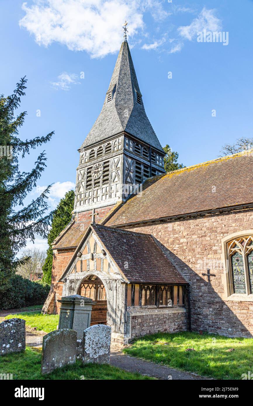 St Marys Church, Bromsberrow, Gloucestershire, England, Großbritannien Stockfoto