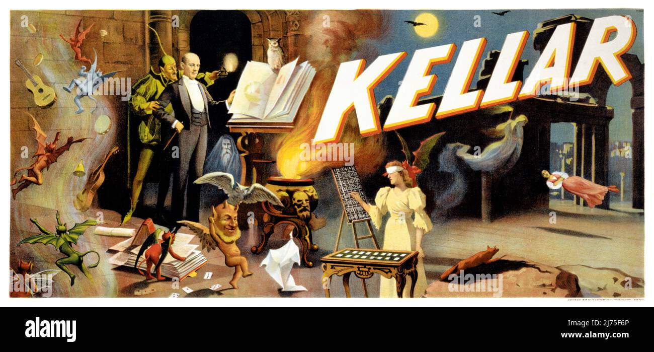 Kellar. Künstler unbekannt. Plakat, das 1894 in den USA veröffentlicht wurde. Stockfoto