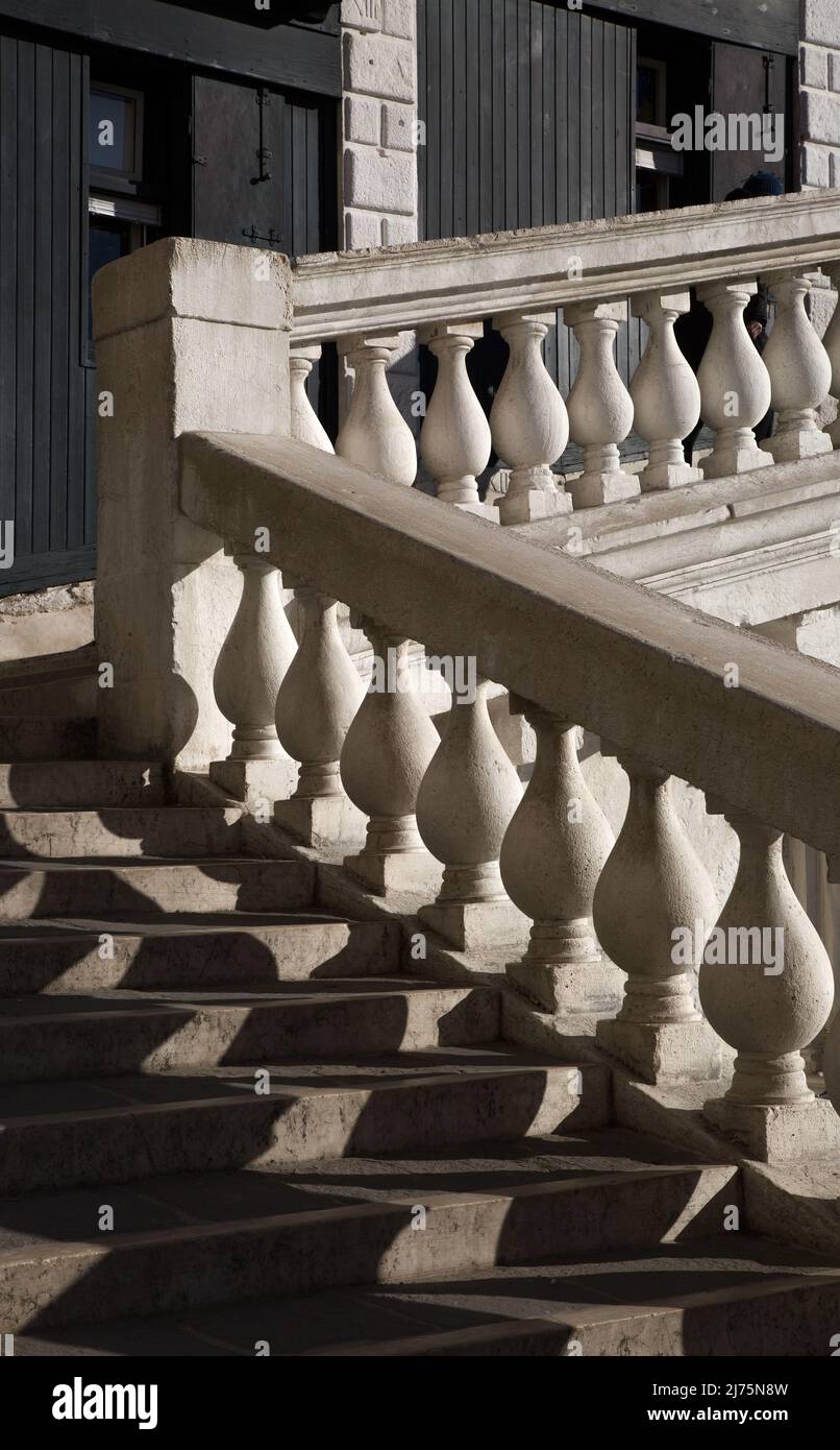 Italien Venedig Rialtobrücke -441a erbaut 1588-91 von Antonio da Ponte balustrade Ausschnitt Stockfoto