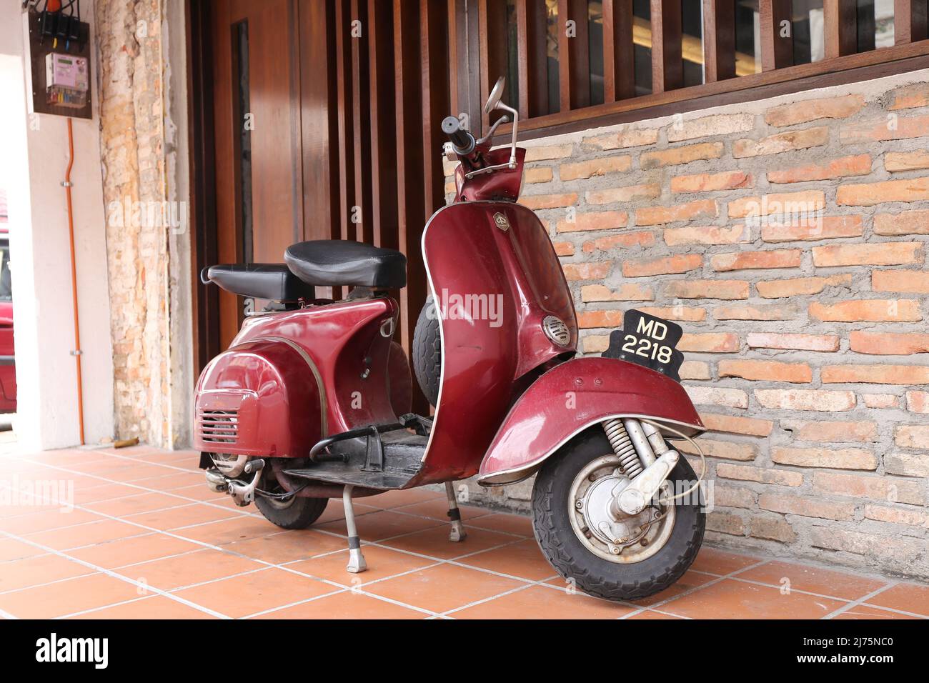 Piaggio Vespa italienischer Roller Stockfoto