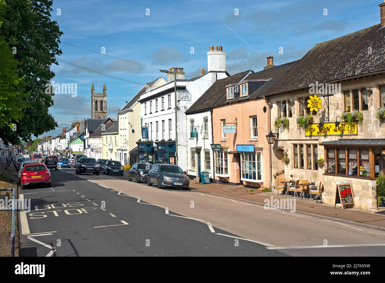 High Street, Honiton, Devon, Großbritannien Stockfoto