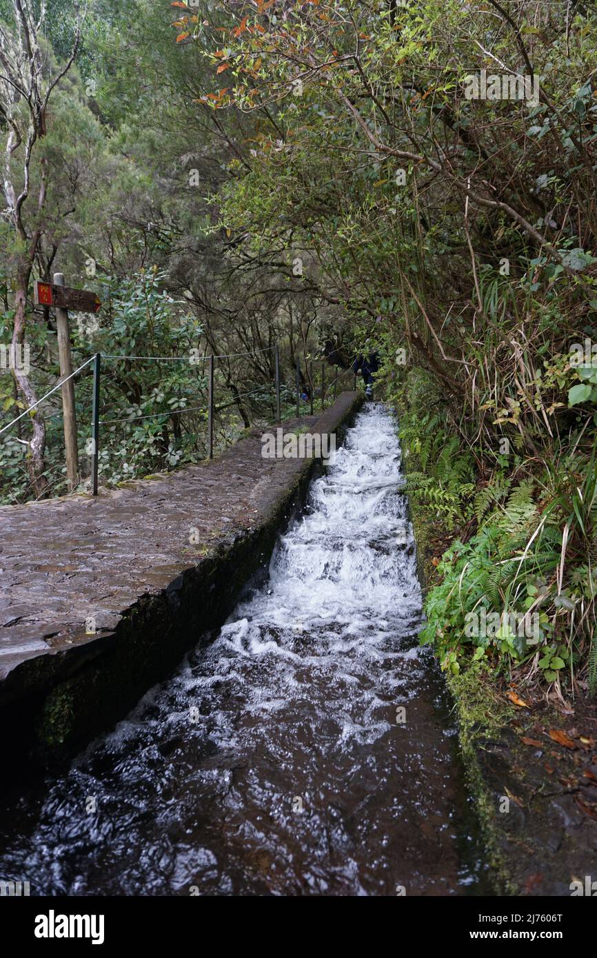 25 Fontes Falls, Madeira Portugal, Europa. Foto von Matheisl Stockfoto