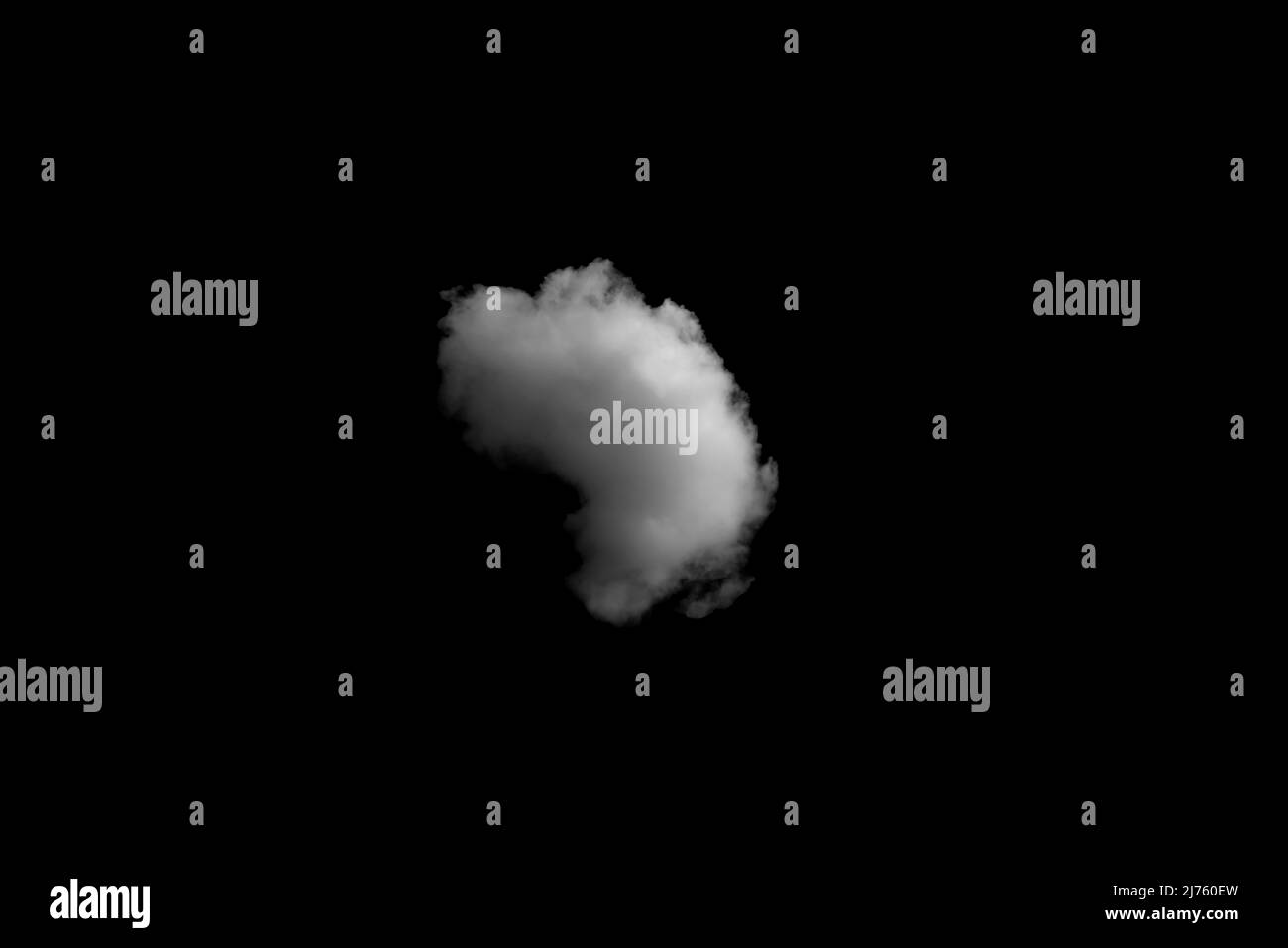 Kleine einzelne Regenwolke in schwarz und weiß Stockfoto