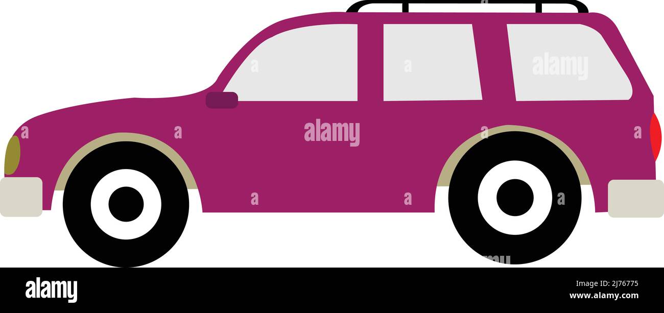 Cartoon Auto bereit für 2D Animation. City Autos und Fahrzeuge Transport Vektor. SUV-Auto für Animation. Stock Vektor