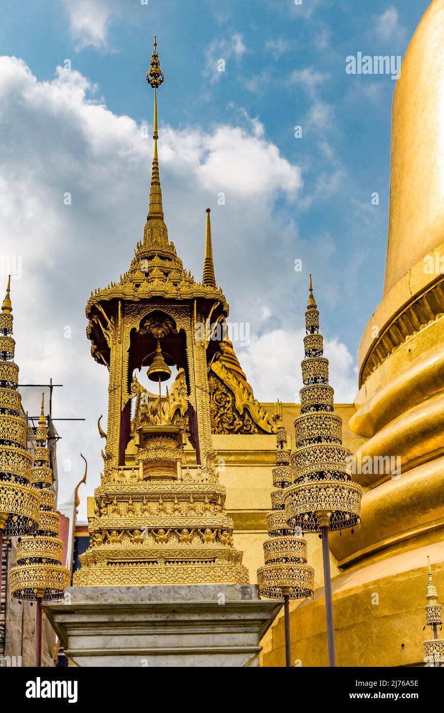Denkmal für König Phra Phutthaloetla (Rama II), Königspalast, Grand Palace, Wat Phra Kaeo, Tempel des Smaragd-Buddha, Bangkok, Thailand, Asien Stockfoto