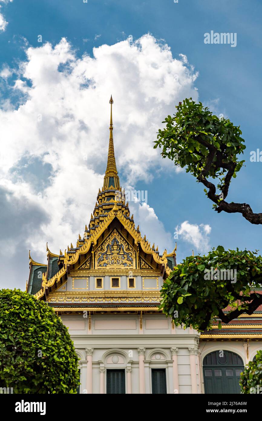 Chakri Maha Prasat, Residenz des Königs von Thailand, Königlicher Palast, großer Palast, Wat Phra Kaeo, Tempel des Smaragd-Buddha, Bangkok, Thailand, Asien Stockfoto