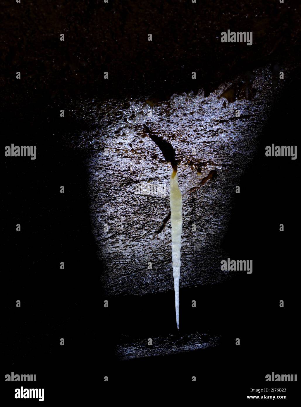 Europa, Deutschland, Hessen, Westerwald, Geopark Westerwald-Lahn-Taunus, Breitscheid, Karsthöhlensystem Herbstlabyrinth Adventhöhle, Knopfhalle, Besucherhöhle Stockfoto