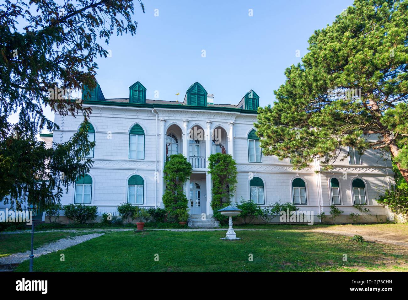 Wien, Wien: schloss Geymüllerschlössel, eine Filiale des Museums für Angewandte Kunst und Zeitgenössische Kunst (MAK) im Jahr 18. Währing, Wien, Österreich Stockfoto