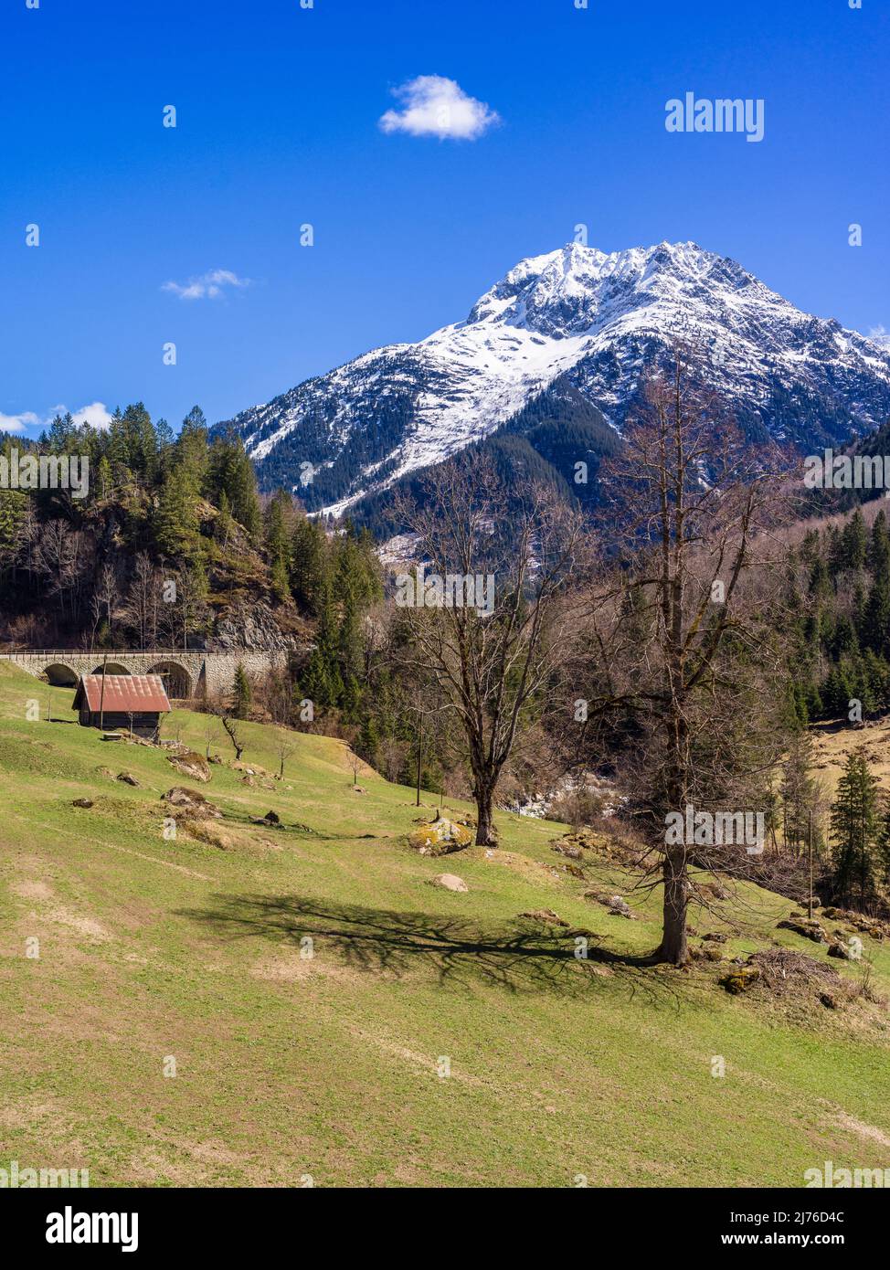 Gadmer-Tal, Pass von den Hüten, Berglandschaft Stockfoto