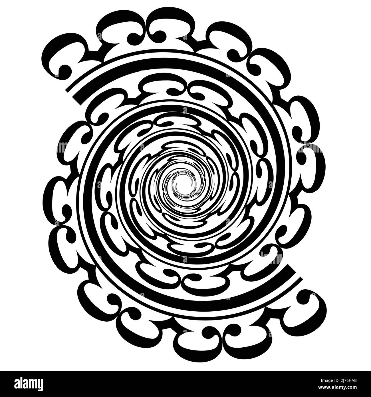 Abstrakt floral Spirale Kreis Hintergrund Stock Vektor