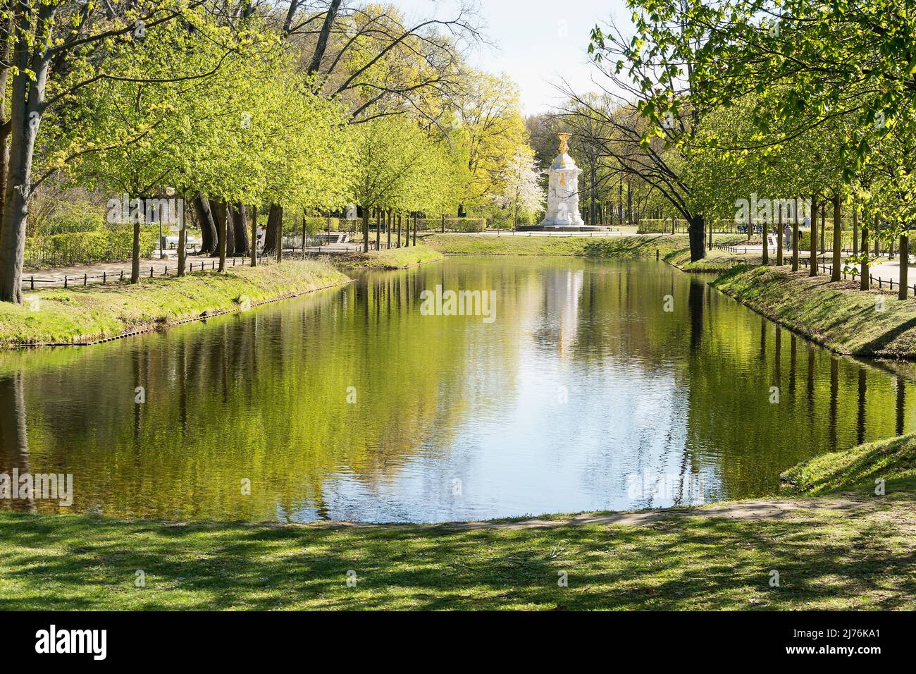 Berlin, Großer Tiergarten, Beethoven-Haydn-Mozart-Denkmal, Venus-Bassin Stockfoto