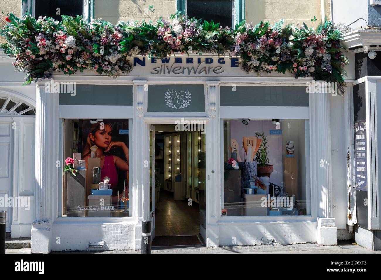 Kilkenny, Irland - 20. April 2022: Newbridge Silberwarengeschäft in Kilkenny, Irland. Stockfoto