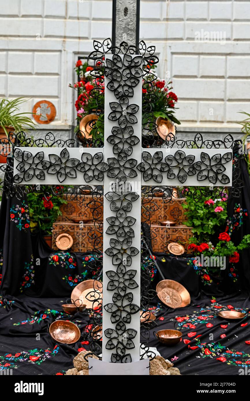 Cruz de Mayo - die Fiesta de las Cruces ist ein Fest, das am 3. Mai gefeiert wird Stockfoto