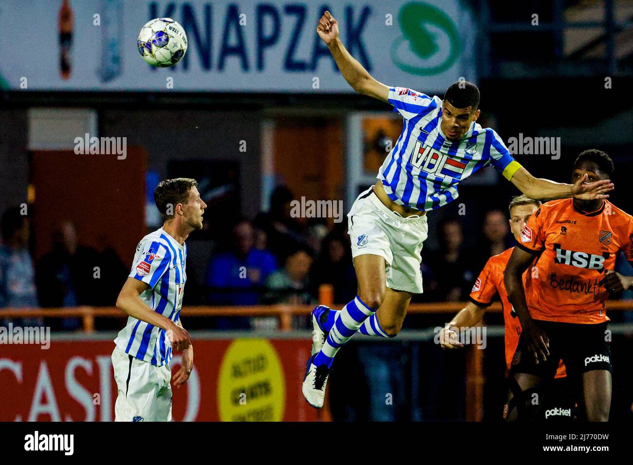 VOLENDAM, NIEDERLANDE - 6. MAI: Mawouna Amevor vom FC Eindhoven beim niederländischen Keukenkampioendivisie-Spiel zwischen FC Volendam und FC Eindhoven am 6. Mai 2022 im Kras Stadion in Volendam, Niederlande (Foto: Broer van den Boom/Orange Picches) Stockfoto