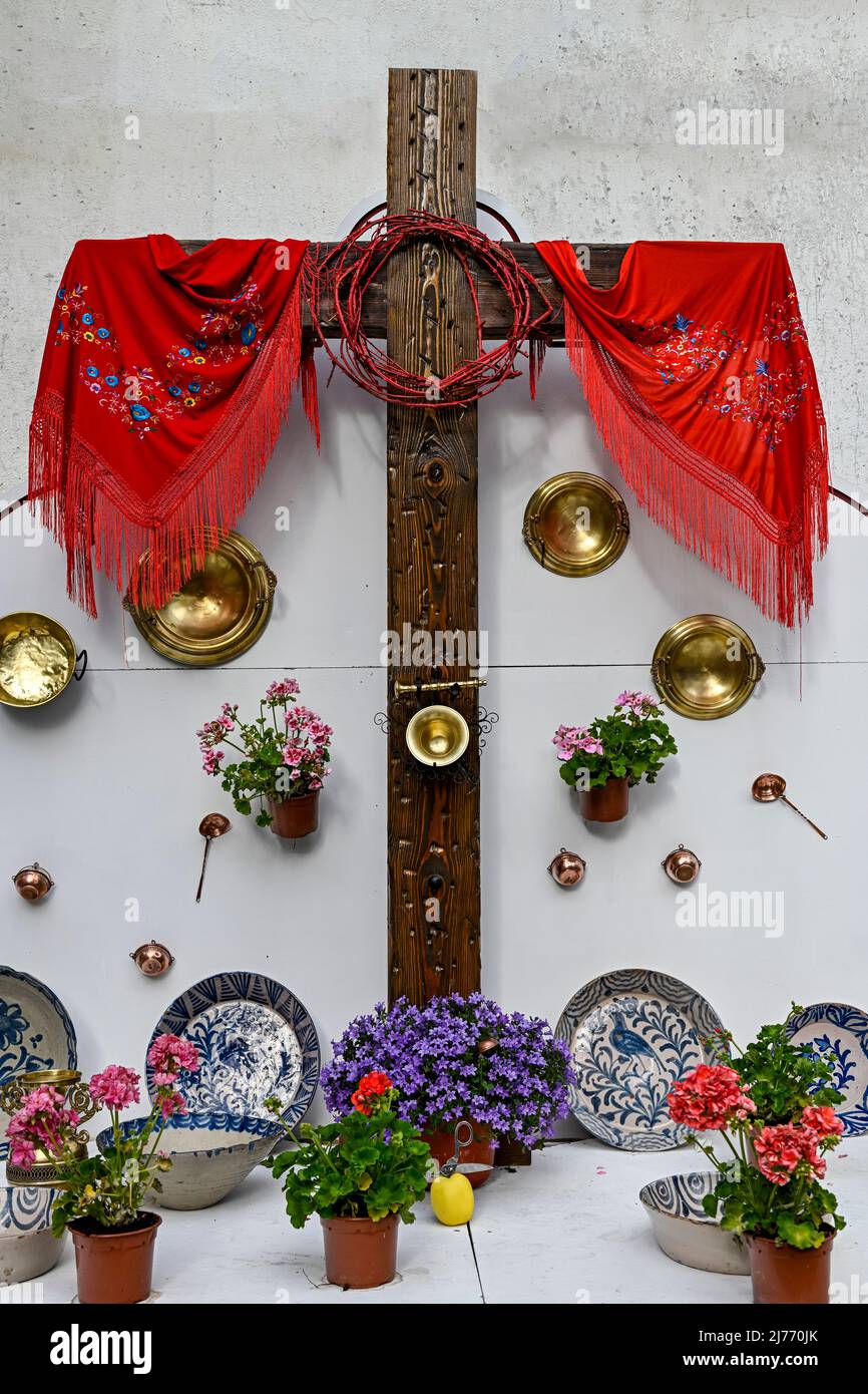 Cruz de Mayo - die Fiesta de las Cruces ist ein Fest, das am 3. Mai gefeiert wird Stockfoto