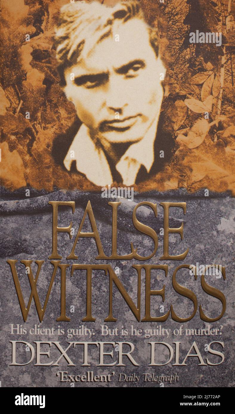 Das Buch False Witness von Dexter Dias Stockfoto