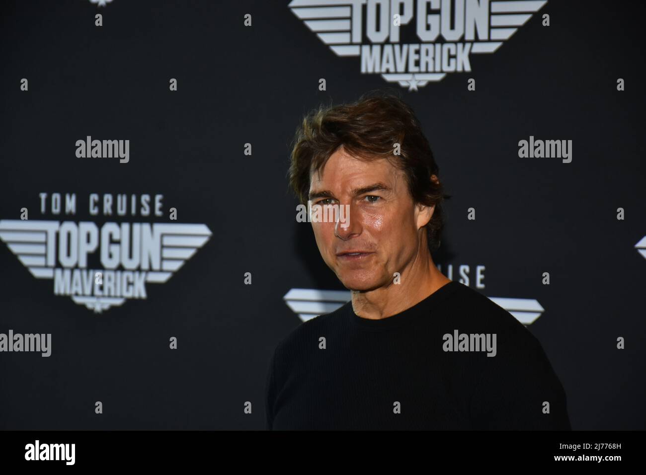 6. Mai 2022, Mexiko-Stadt, Mexiko-Stadt, Mexiko: Der amerikanische Schauspieler Tom Cruise posiert während des Filmfotoalles für Fotos, um für „Top Gun Maverick“ im Ritz Carton Mexico City Hotel zu werben. Am 6. Mai 2022 in Mexiko-Stadt, Mexiko. (Bild: © Carlos Tischler/eyepix via ZUMA Press Wire) Stockfoto