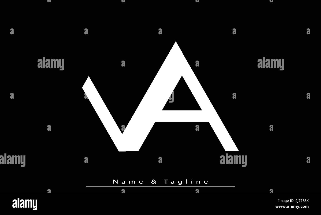 Buchstaben Buchstaben Initialen Monogramm Logo VA , AV Stock Vektor