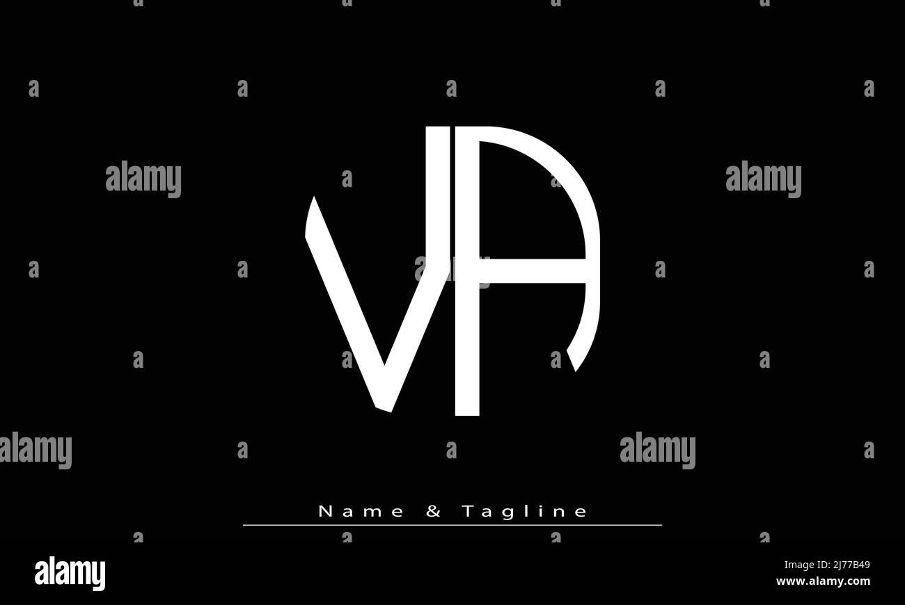 Buchstaben Buchstaben Initialen Monogramm Logo VA , AV Stock Vektor