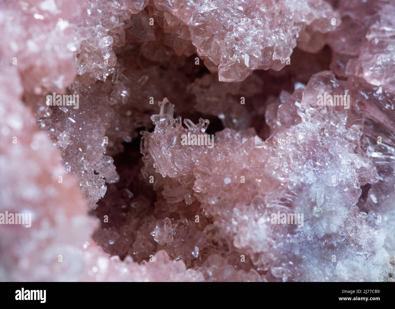 Rosa Quarz Mineral Probe Stein Geologie Edelstein Kristall Stockfoto