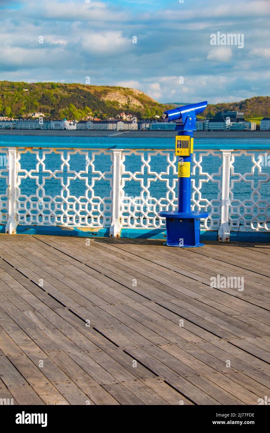 Historischer Llandudno Pier, eine viktorianische Promenade in dieser hübschen walisischen Stadt Stockfoto