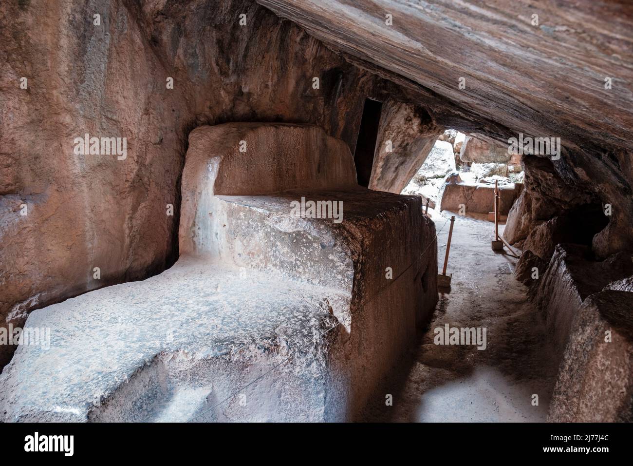Q'enqo, Qenko, Kenko, Quenco, archäologische Stätte und huaca im Heiligen Tal von Peru, Region Cusco, Peru Stockfoto