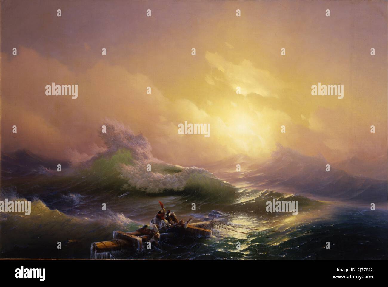 Das Gemälde der Neunten Welle von Ivan Aizavozsky Stockfoto