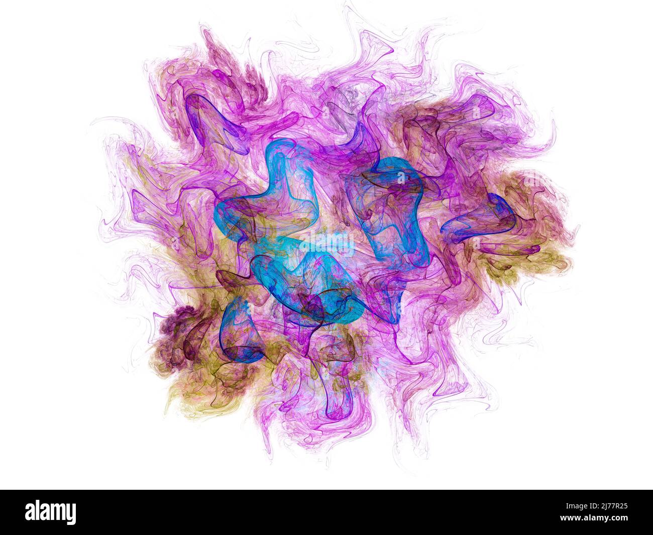 Abstrakter fraktaler Hintergrund mit farbenfrohen geometrischen Mustern, digitales Kunstdesign, das komplexe Strukturen und leuchtende Energieformen zeigt Stockfoto