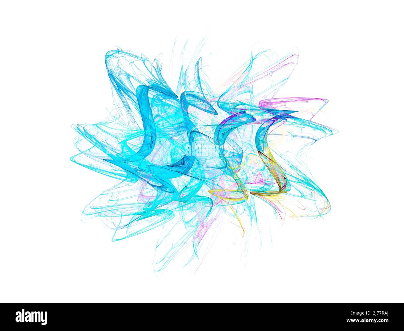 Abstrakter fraktaler Hintergrund mit farbenfrohen geometrischen Mustern, digitales Kunstdesign, das komplexe Strukturen und leuchtende Energieformen zeigt Stockfoto