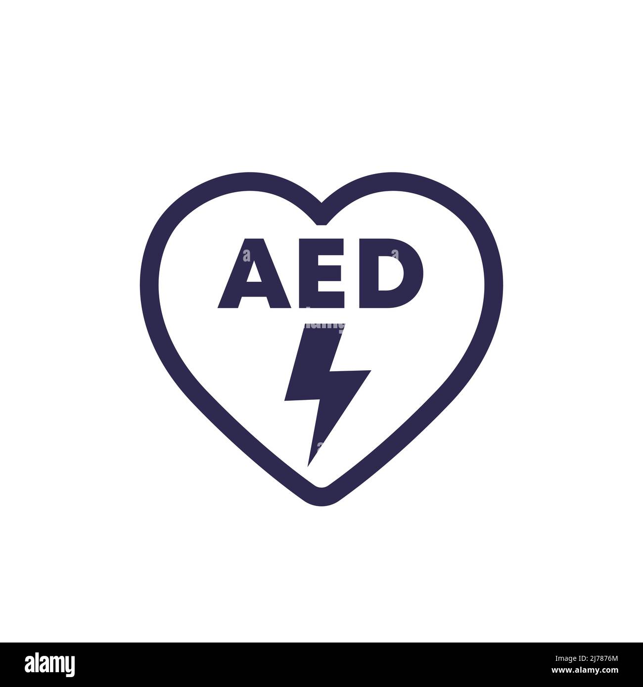 AED-Symbol, automatisierter externer Defibrillator Stock Vektor