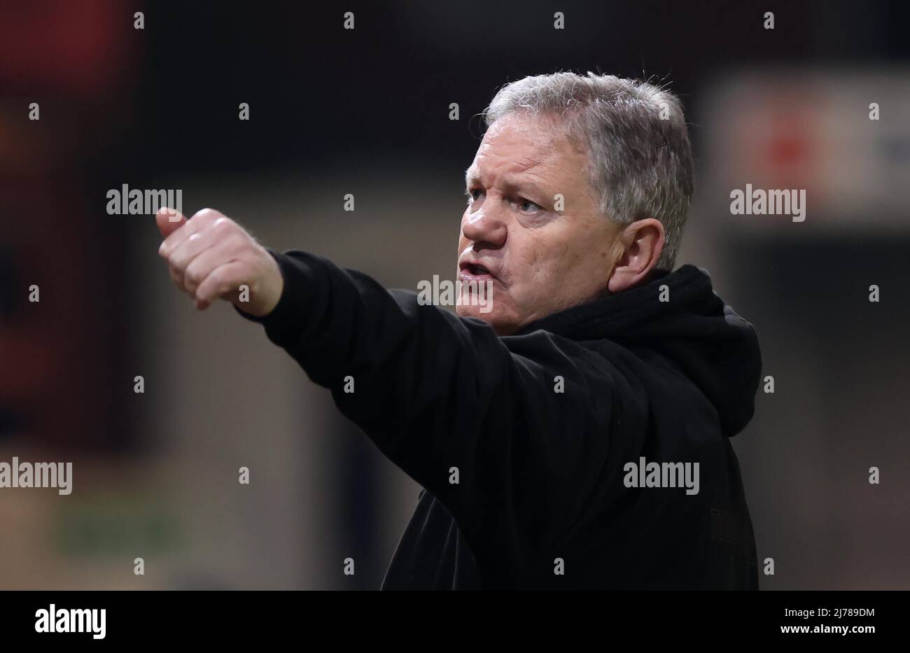 Crawley Manager John Yems gesehen während der EFL League zwei Spiel zwischen Exeter City und Crawley Town in St. James's Park. 15.. März 2022 Stockfoto