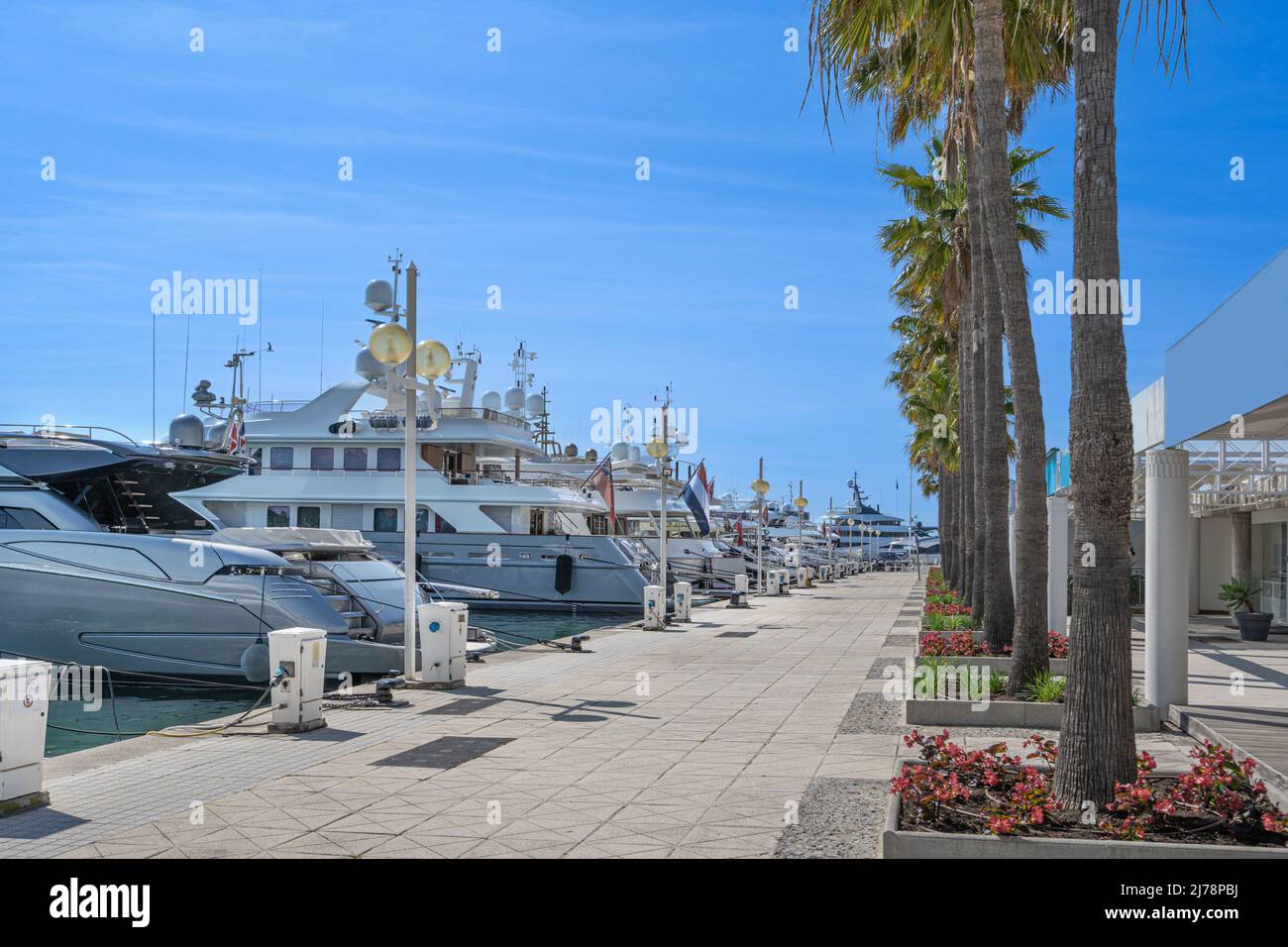 Der Hafen in Golfe Juan Vallaouris Stockfoto