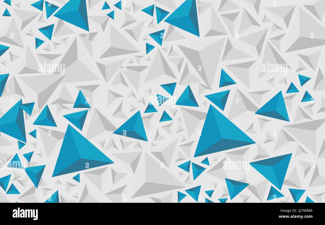Abstrakter Dreieck-Hintergrund. 3D Dreiecke. Moderne Tapete. Vektorgrafik - Vektor Stock Vektor