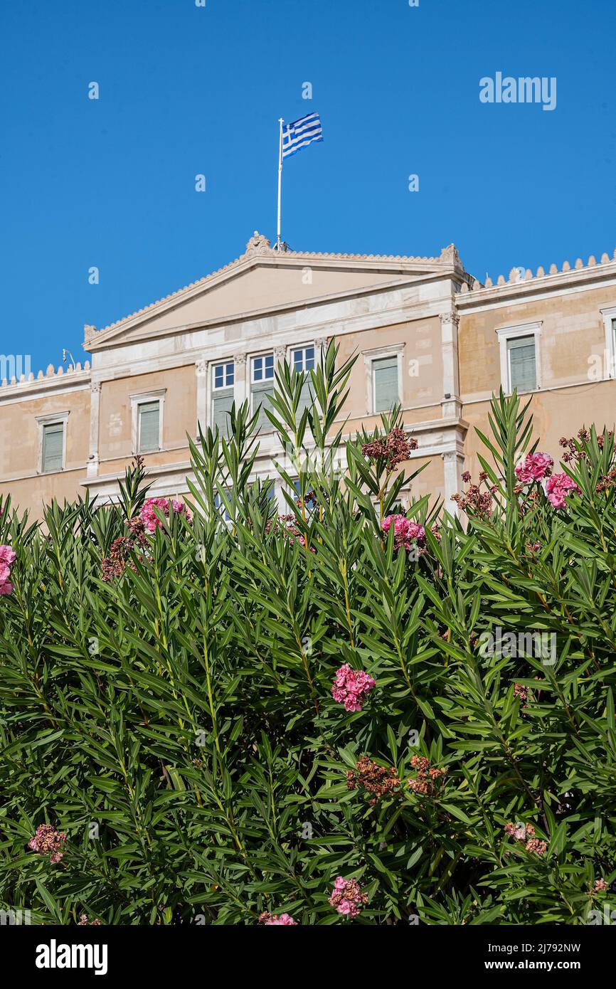 Parlamentsgebäude am Syntagma-Platz, Athen, Griechenland Stockfoto