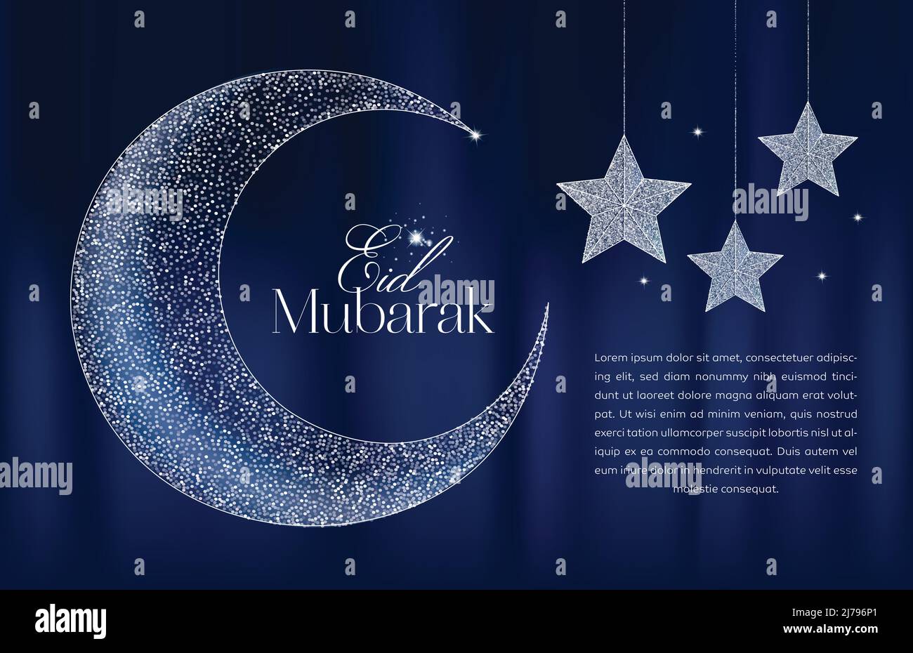 Eid Mubarak Grußkarte Stock Vektor