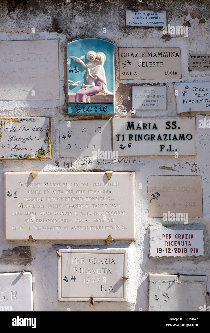 Ex Voto Street Altar Madonna degli Orfani Viale Trastevere Rom Italien Stockfoto