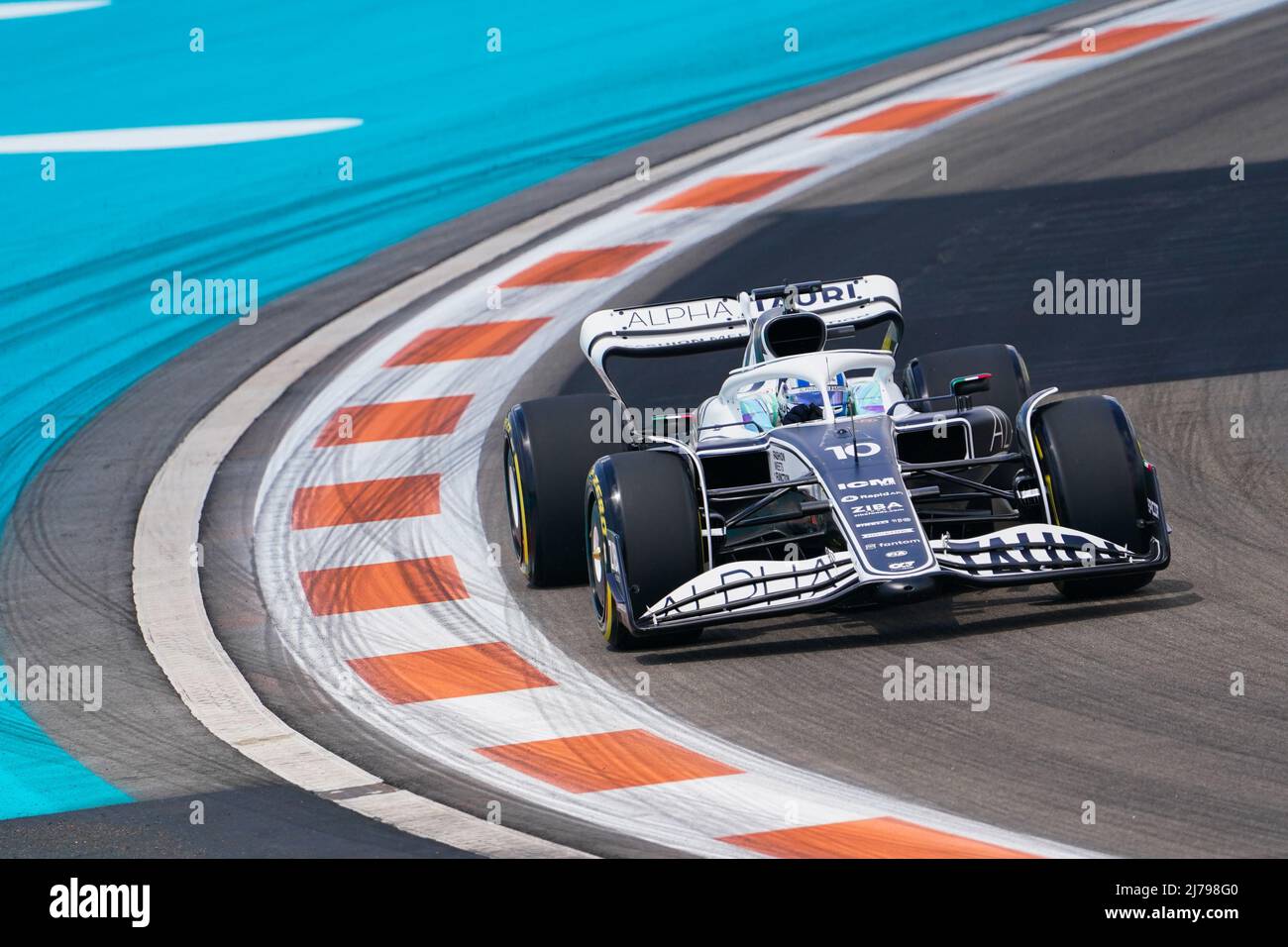 Miami International Autodrome, Miami, USA am 6. Mai 2022 Pierre Gasly 10 (FRA), Scuderia AlphaTauri AT03 während der FORMEL 1 CRYPTO.COM MIAMI GRAND PRIX 2022, Eleanor Hoad Stockfoto