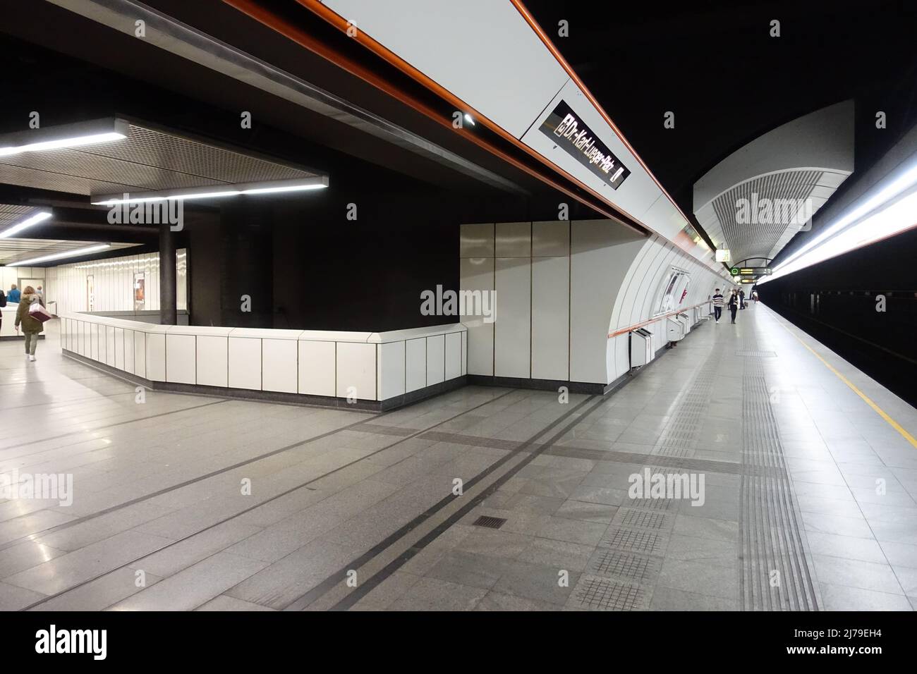 Wien, U-Bahn-Linie U3, Station Herrengasse // Wien, U-Bahn-Linie U3, Herrengasse Stockfoto