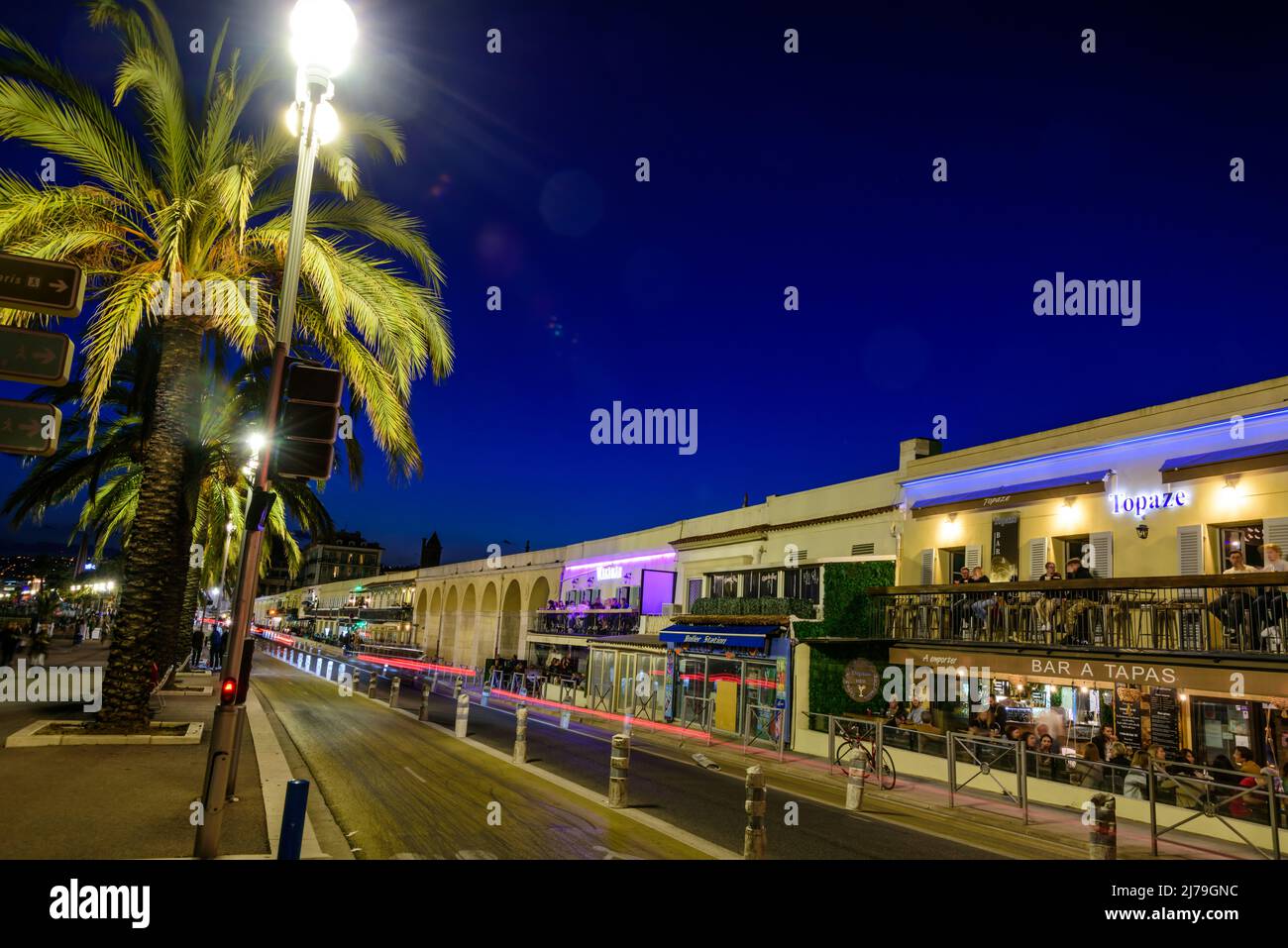 Nizza, Promenade des Anglais, Waka Bar // Nizza, Promenade des Anglais, Waka Bar Stockfoto