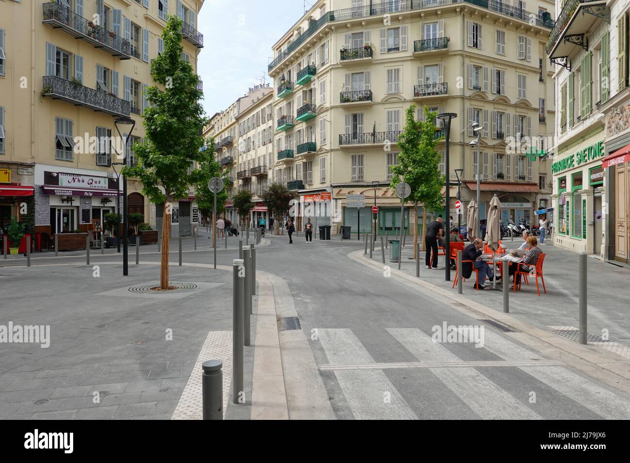 Nizza, Straßengestaltung // Nizza, Street Design Stockfoto