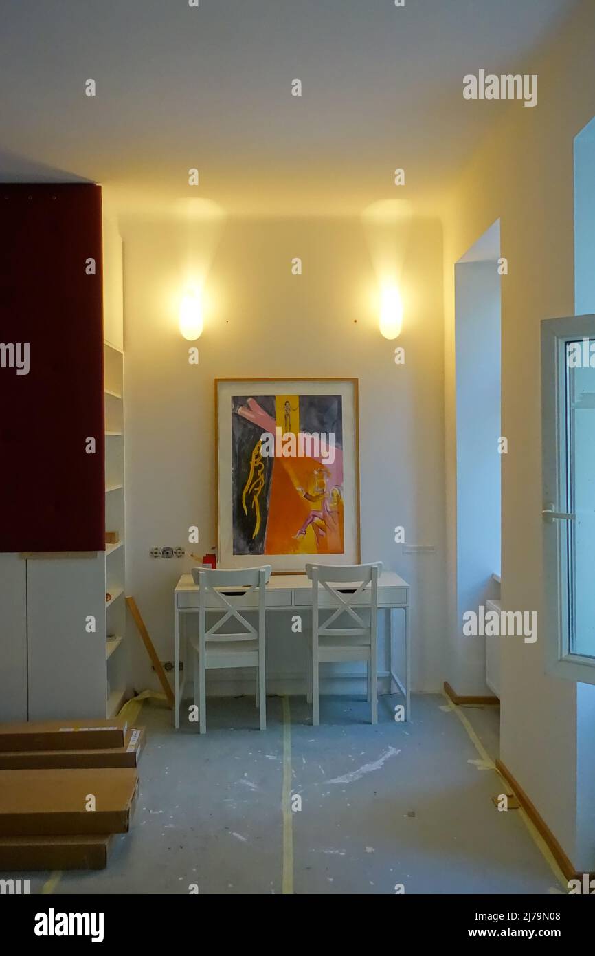 Wien, Sanierung einer Klenwohnung // Wien, Renovierung einer kleinen Wohnung Stockfoto