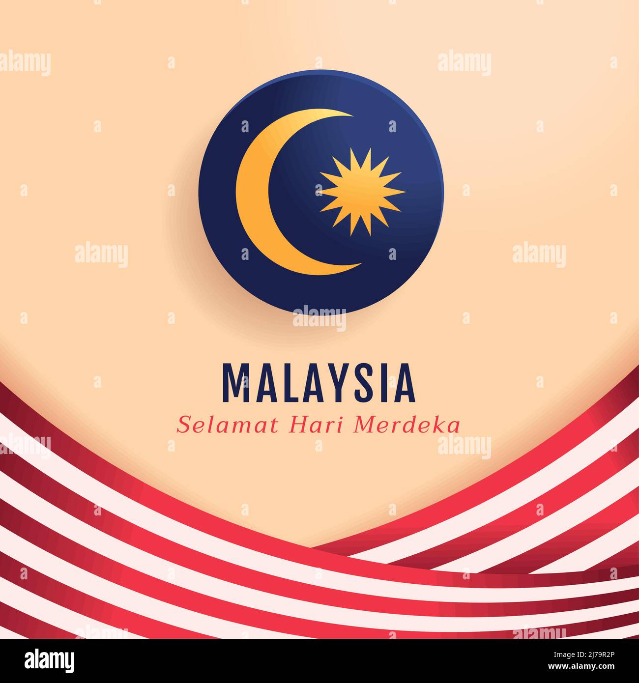 malaysia glücklicher Tag der Unabhängigkeit Stock Vektor