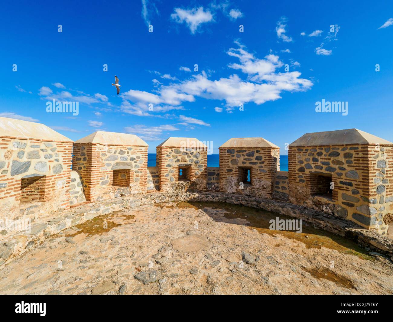 Castillo de San Miguel (Burg von San Miguel) in Almunecar - Granada, Spanien Stockfoto