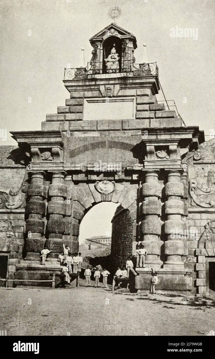 Porta Pila, Genua, Italien, um 1900 Stockfoto