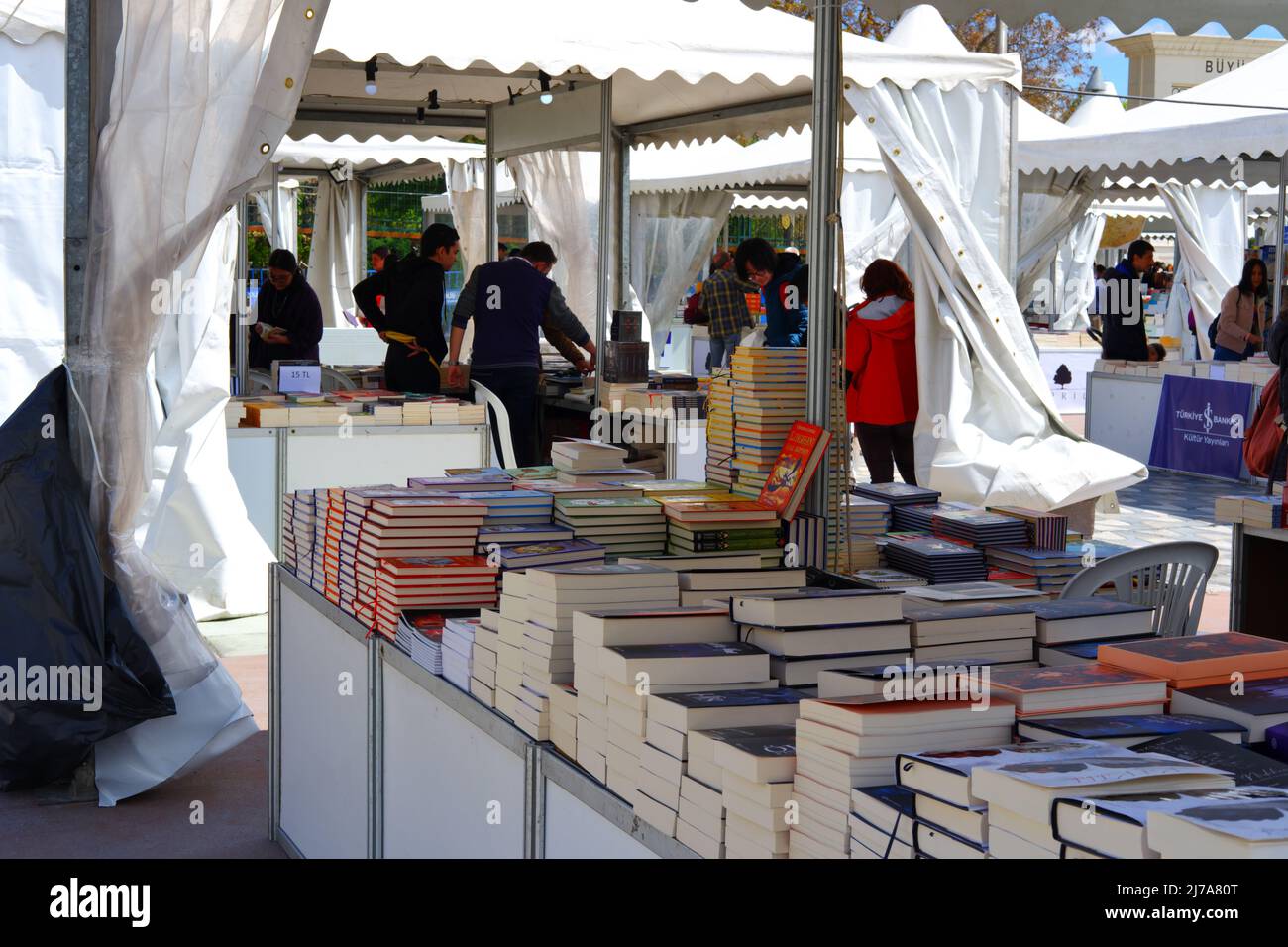 Yunusemre Buchmesse in Eskisehir Türkei mit vielen Verlegern und Schriftstellern Stockfoto