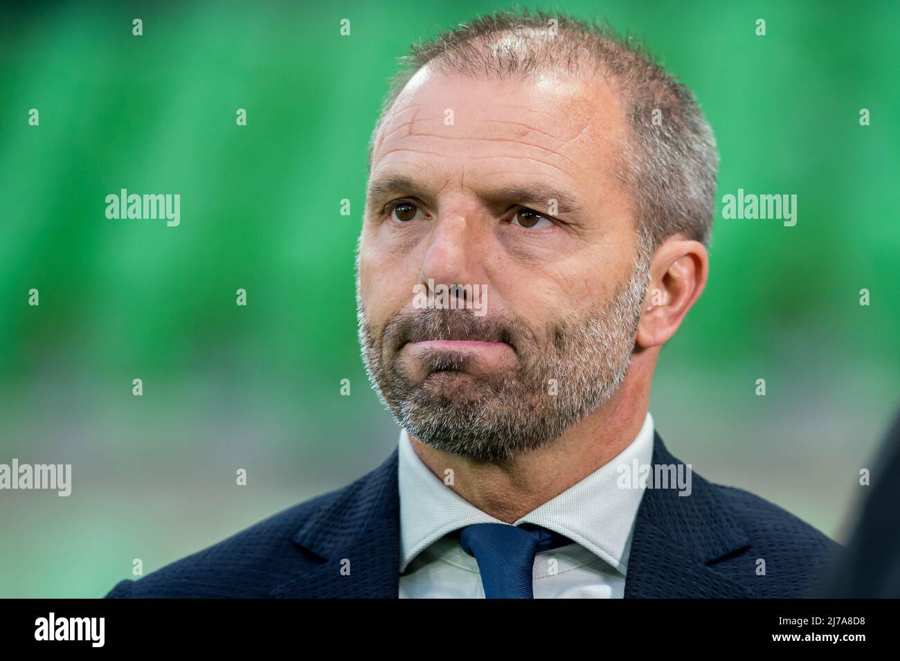 GRONINGEN - Sparta Rotterdam Trainer Maurice Steijn während des niederländischen Eredivisie-Spiels zwischen dem FC Groningen und Sparta Rotterdam im Euroborg-Stadion am 7. Mai 2022 in Groningen, Niederlande. ANP COR LASKER Stockfoto