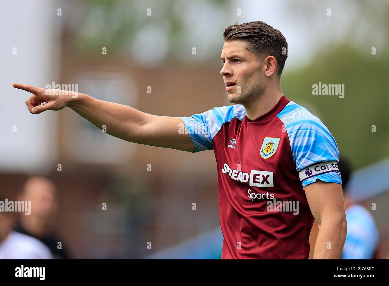 James Tarkowski #5 von Burnley in Burnley, Vereinigtes Königreich am 5/7/2022. (Foto von Conor Molloy/News Images/Sipa USA) Stockfoto