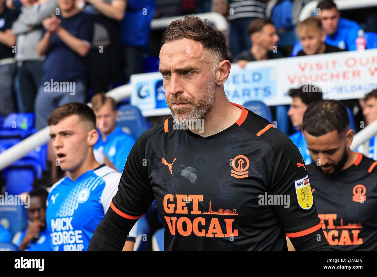 Richard Keogh #26 of Blackpool in Peterborough, Vereinigtes Königreich am 5/7/2022. (Foto von Mark Cosgrove/News Images/Sipa USA) Stockfoto