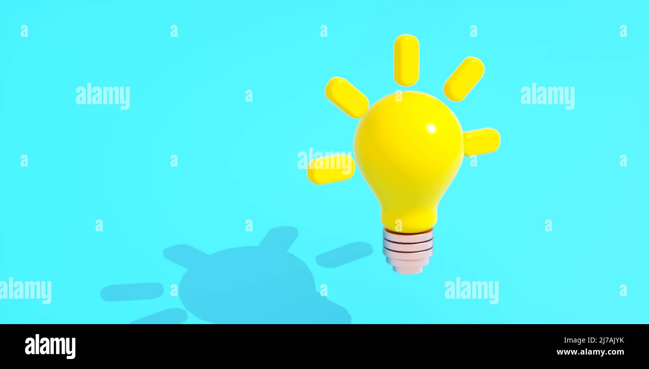 3D Symbol, Glühlampe Stockfoto
