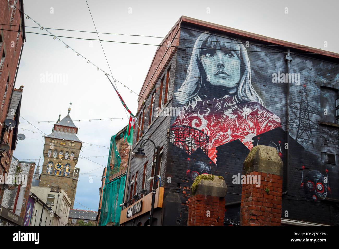 Cardiff/Caerdydd Stockfoto